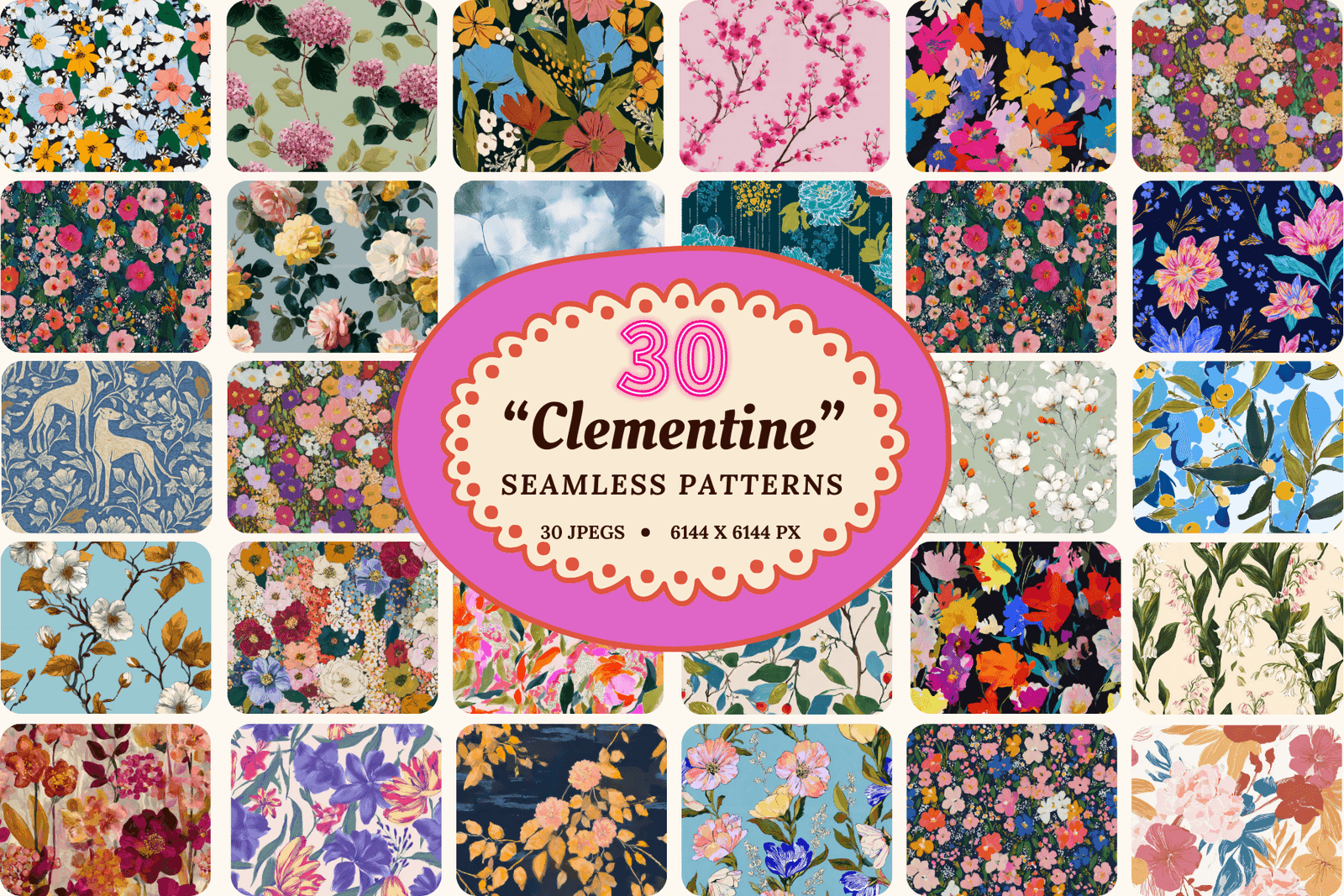 Clementine Floral Set